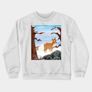 Deer in the Snow Crewneck Sweatshirt